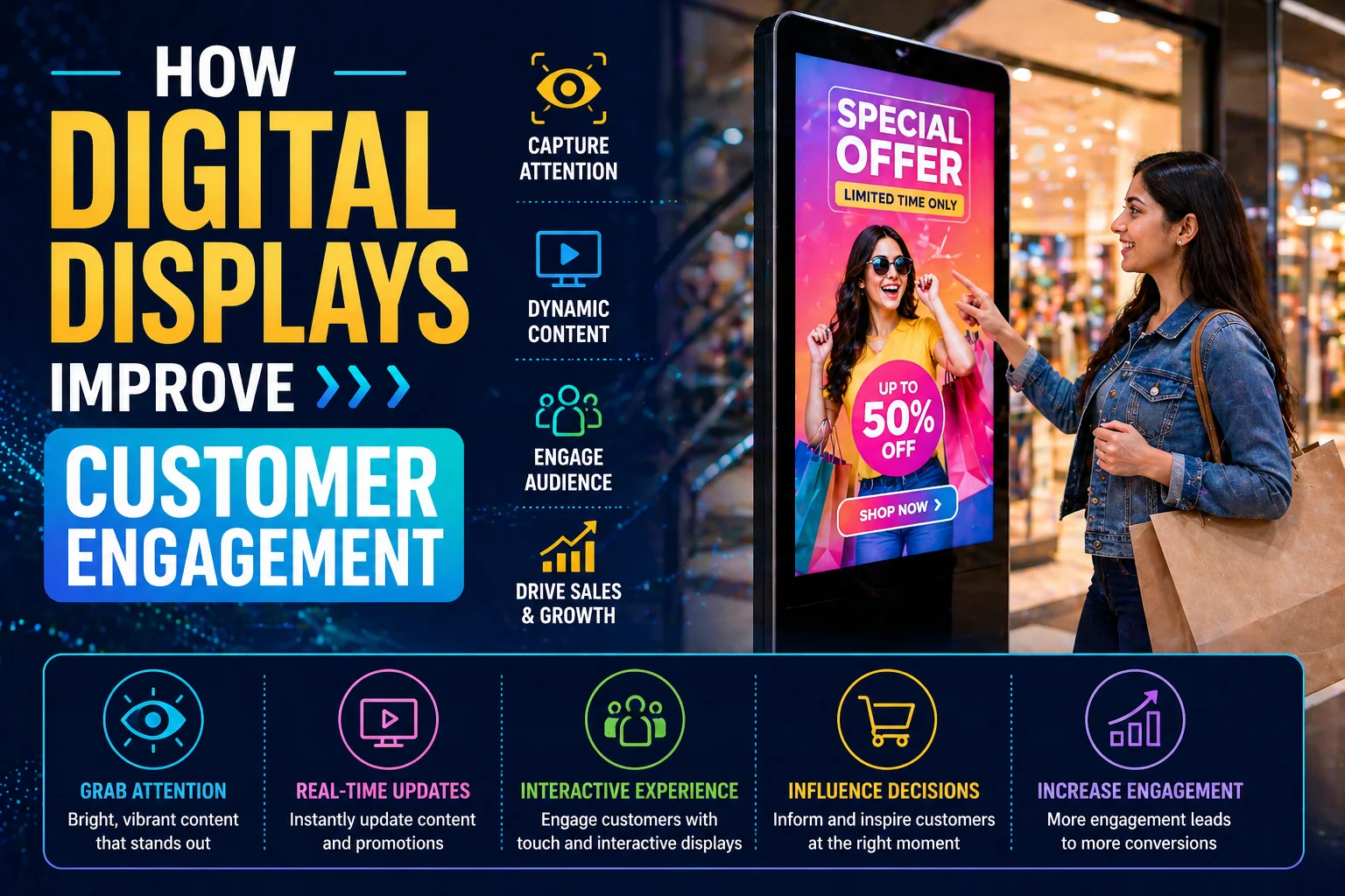 How Digital Displays Improve Customer Engagement